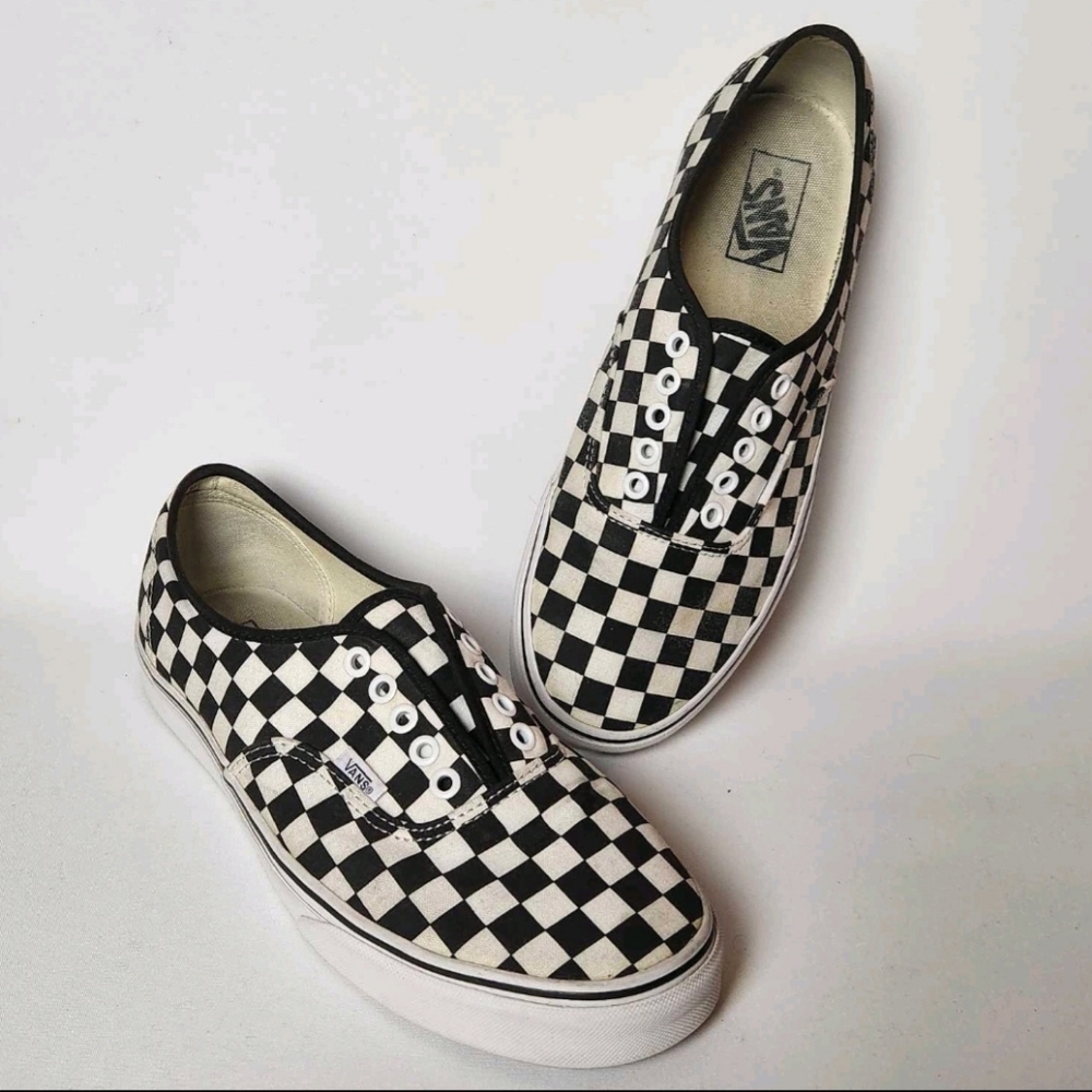 Vans Black and White Checkerboard Shoes